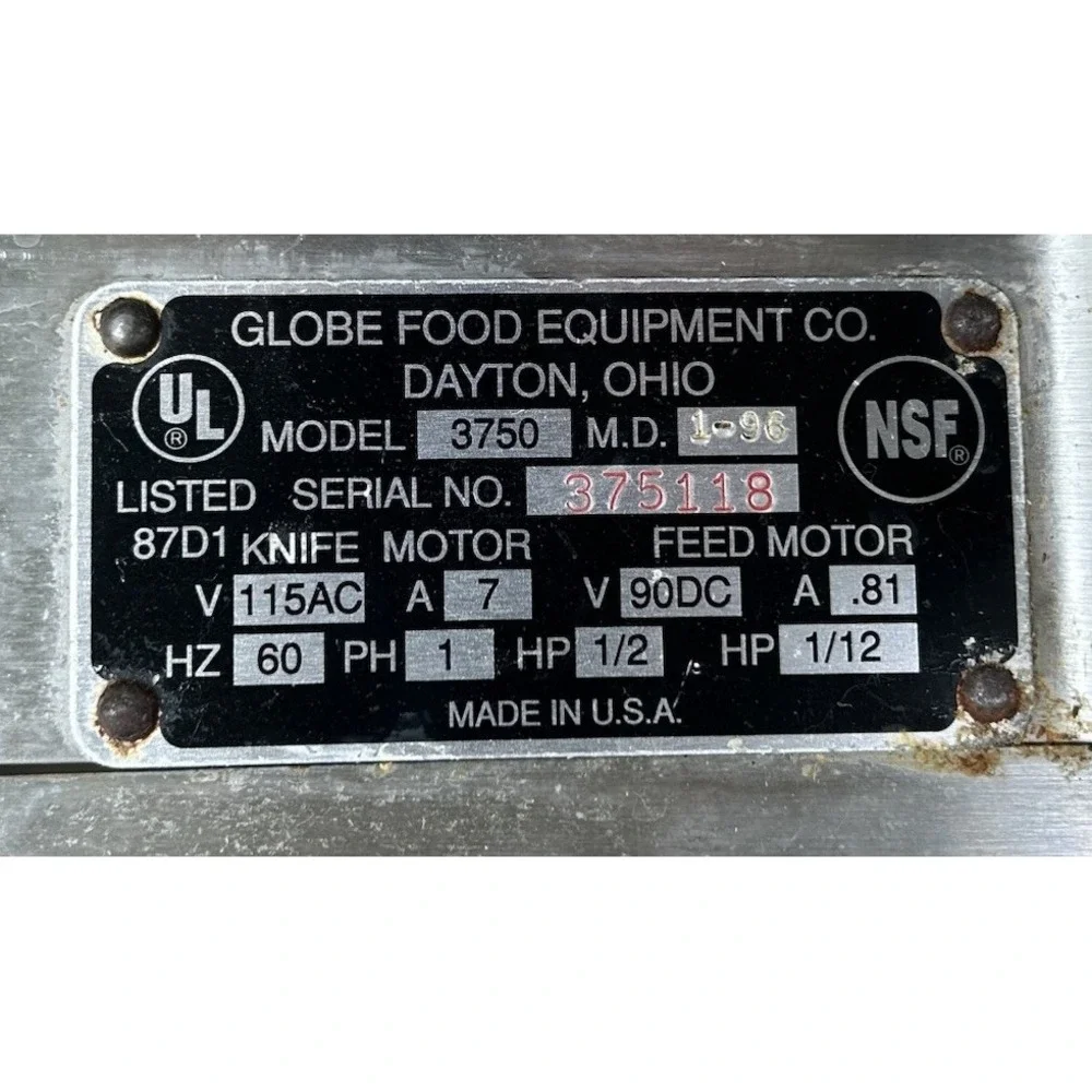 Globe Meat Slicer Model 3750 Motor Housing Cover Replacement Part OEM‎